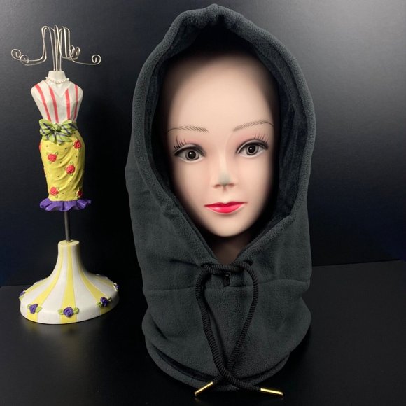 Winter Ski Mask Cover Hoodie Thermal Fleece Lined Balaclava Neck Full Face Cover - Picture 7 of 8